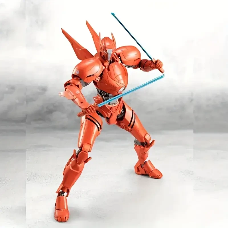 1pc Poseable Robot Model with Interchangeable Accessories, Made of PVC