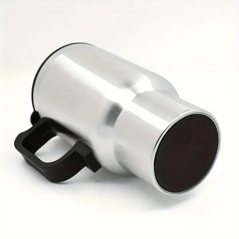 Travel-Ready Car Electric Heating Cup - Stainless Steel, Spill-Proof, Quick Heat & Insulate Beverage Mug for Commuters