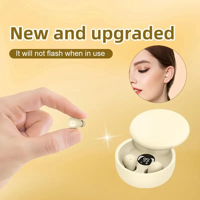 Ultra Mini TWS Wireless Earbuds - Compact In-Ear Comfort with Immersive Sound & Portable Charging Case