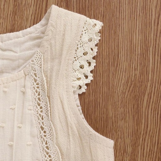 Lace Sleeveless Shorts Two-piece Suit