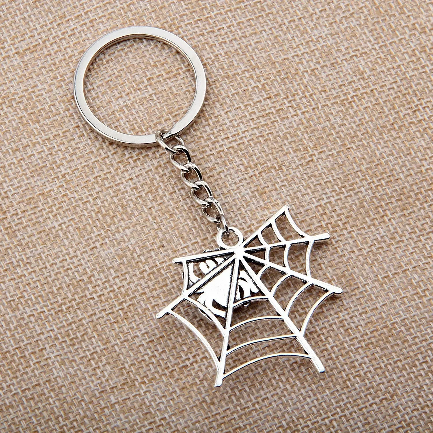 Europe And The United States Halloween Spider Web Shape Pendant Key Chain