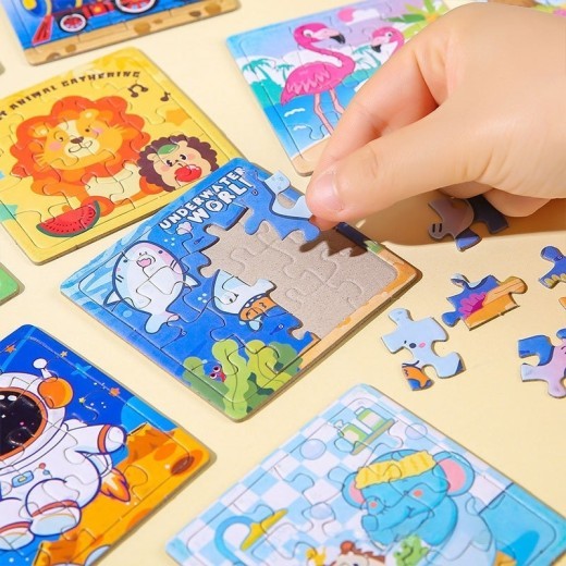 16 Children's Puzzle Toys Cartoon Mini Jigsaw