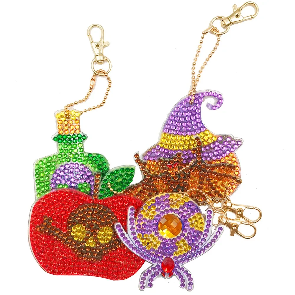 DIY Diamond Painting Keychain Wansheng Series Stick-on Crystals Five Pack Bag Ornaments Double-sided