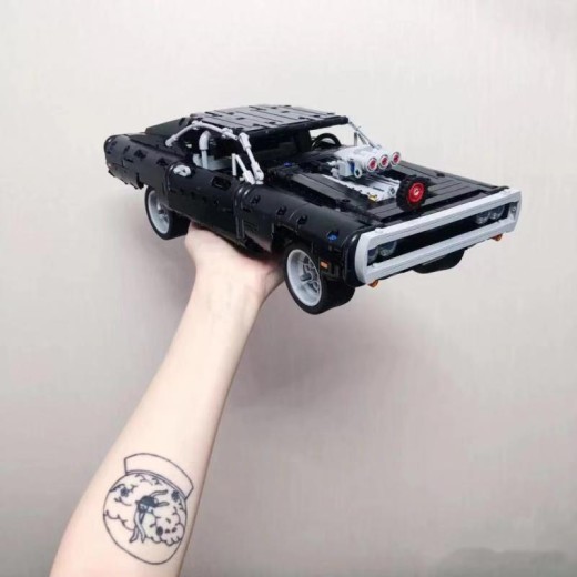 Children's puzzle assembled building block model car