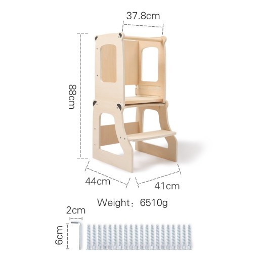 Montessori Toddler Learning Tower Kitchen Hand Washing Step Climbing Chair