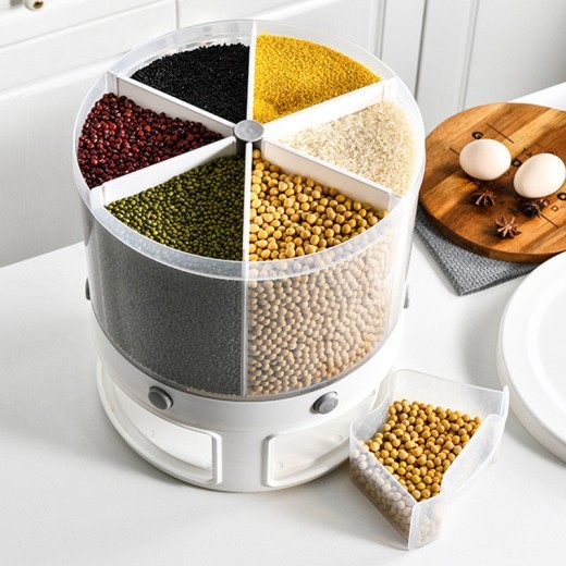 Multi-grain Storage Box Kitchen Can Rotate And Multi-function