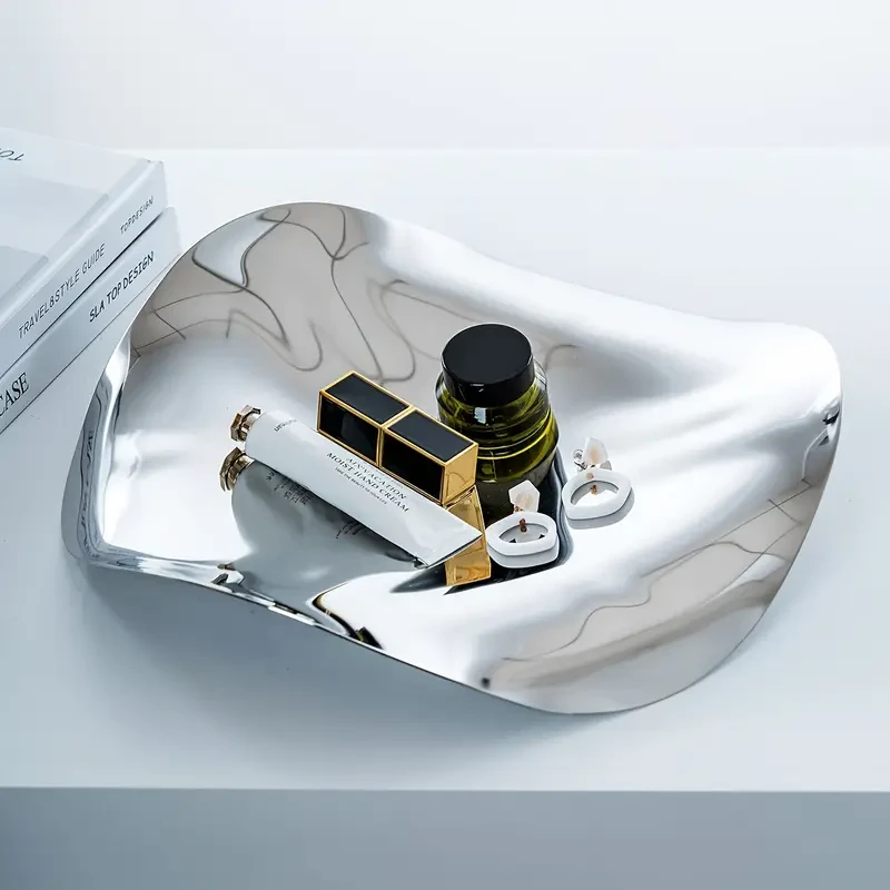Elegant Butterfly-Shaped Metal Vanity Tray