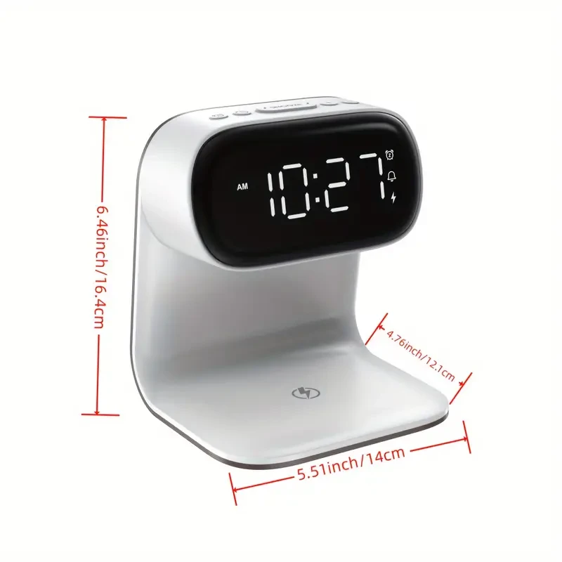 A40 RGB Night Light With Eye Protection - 10W Wireless Charging, Alarm Clock