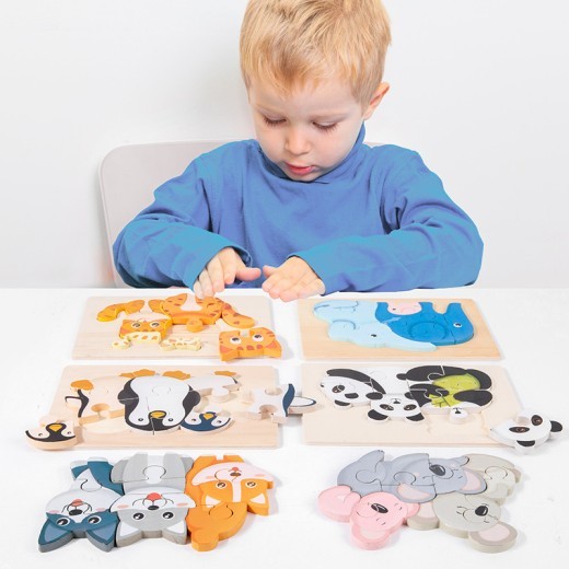 Animal Parent-child Three-dimensional Puzzle Blocks Toys