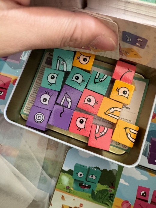 Children's Face Changing Rubik's Cube Building Block Puzzle Toy