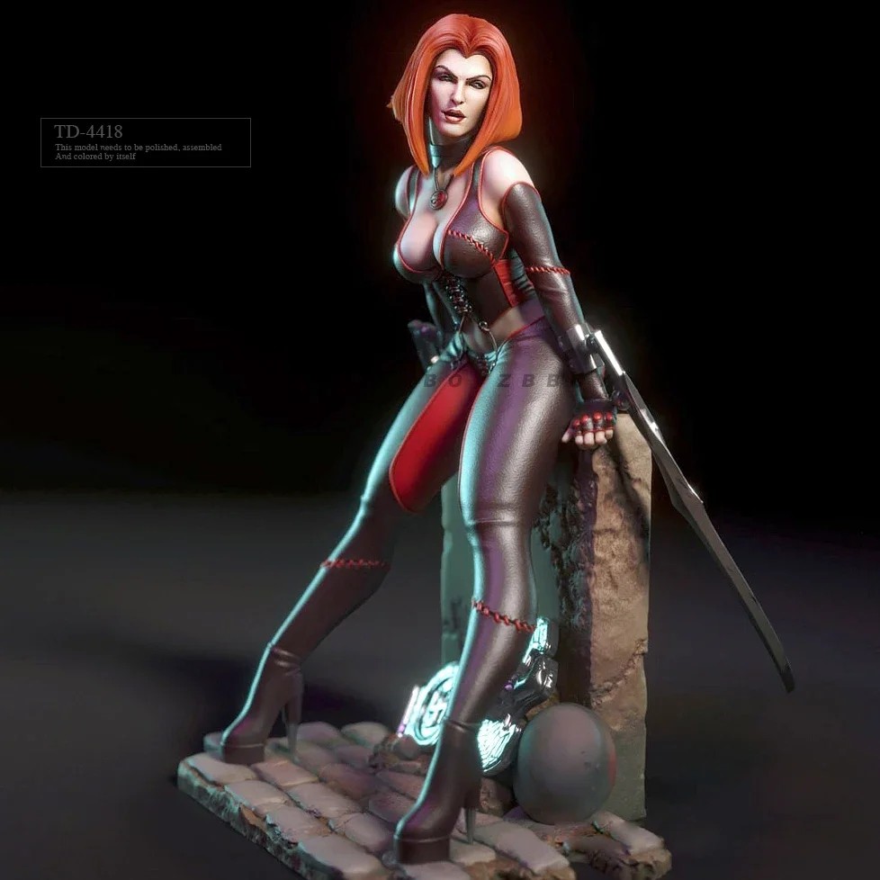 50mm & 75mm Resin Model Kits  Beauty Figure Colorless & Self-Assembled