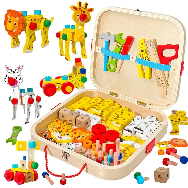 Animal Assembly Toolbox - Fun Wooden Tool Toy