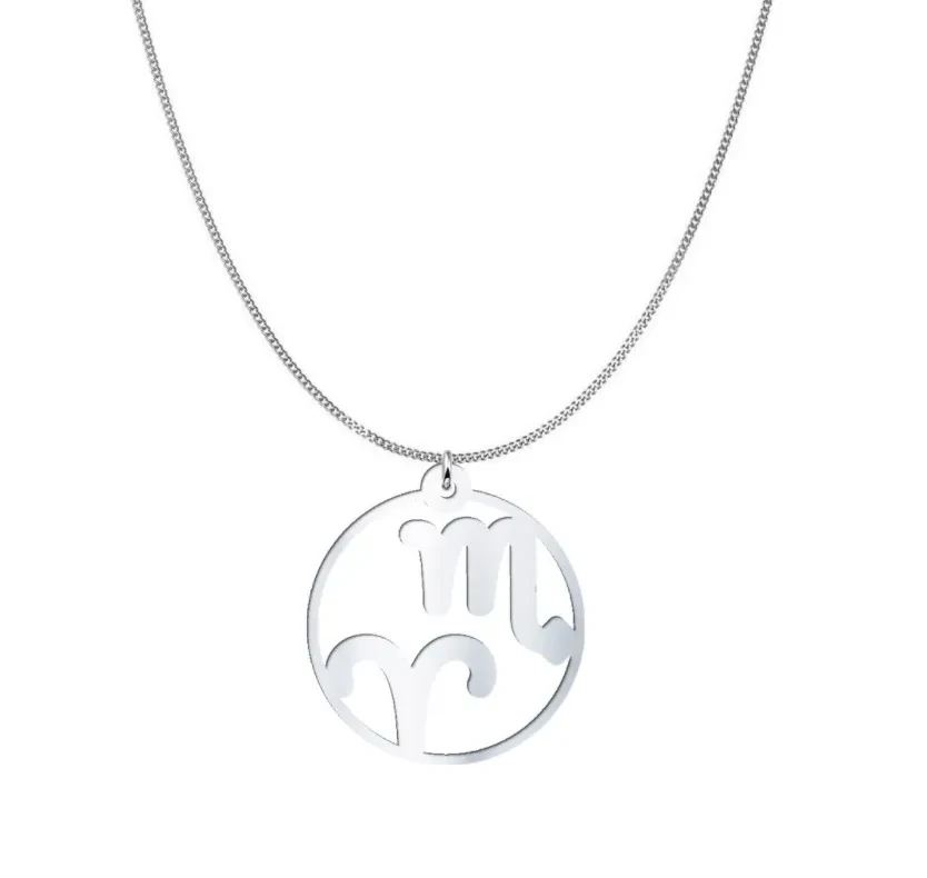 925 Silver Hollow Carved Pendant Necklace