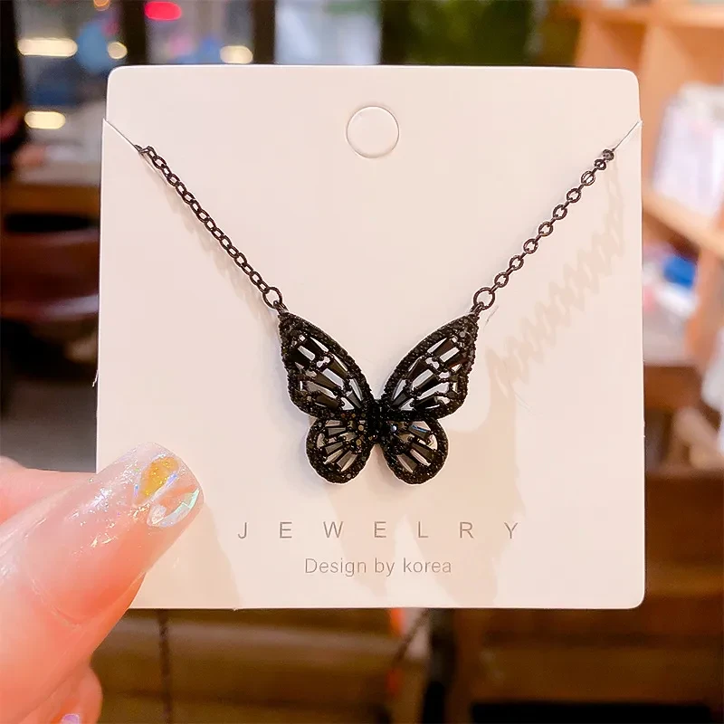 Dark Wind Black Zircon Pendant Necklace