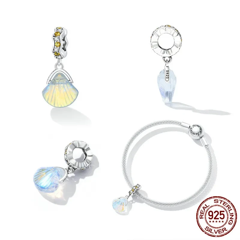 Fashion Marine Glass Shell Bracelet Pendant