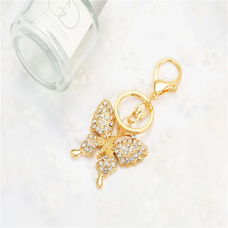 Fashion Full Diamond Bag Pendant Key Ring