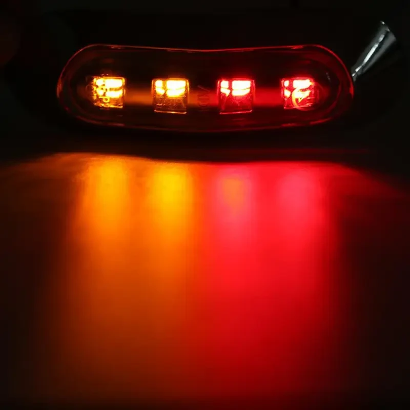 10pcs 12V-24V 4LED Trailer Side Marker Light for Car Auto Truck Boat Lights Tail Warning Brake Lamp
