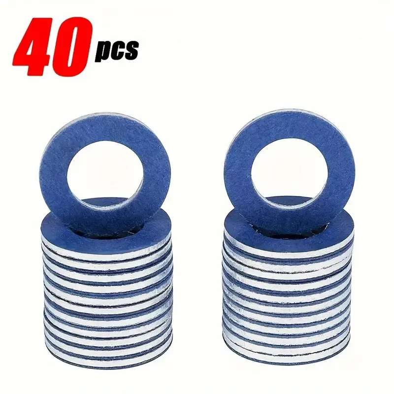 40pcs Oil Drain Sump Plug Washers Gasket Hole for Toyota OE#90430-12031