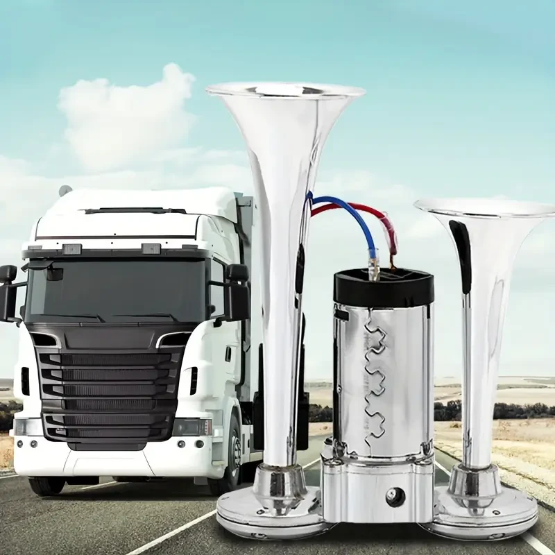 Extremely Loud Dual Horn Air Horn System Designed for 12V Vehicles