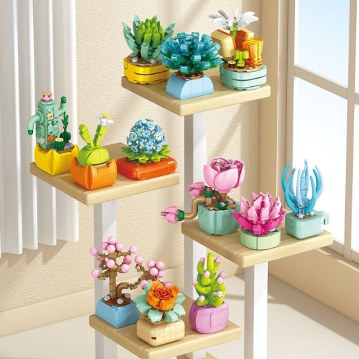 Succulent Small Particle Building Blocks Toy