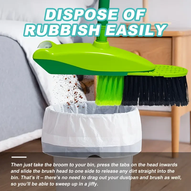 2-in-1 Smart Broom  Battery Powered with Rotating Power Brush