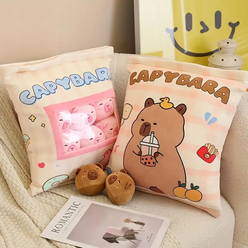 Capybara Pillow: 45cm/17.71in Cuddly A Bag of Capybara Pillow