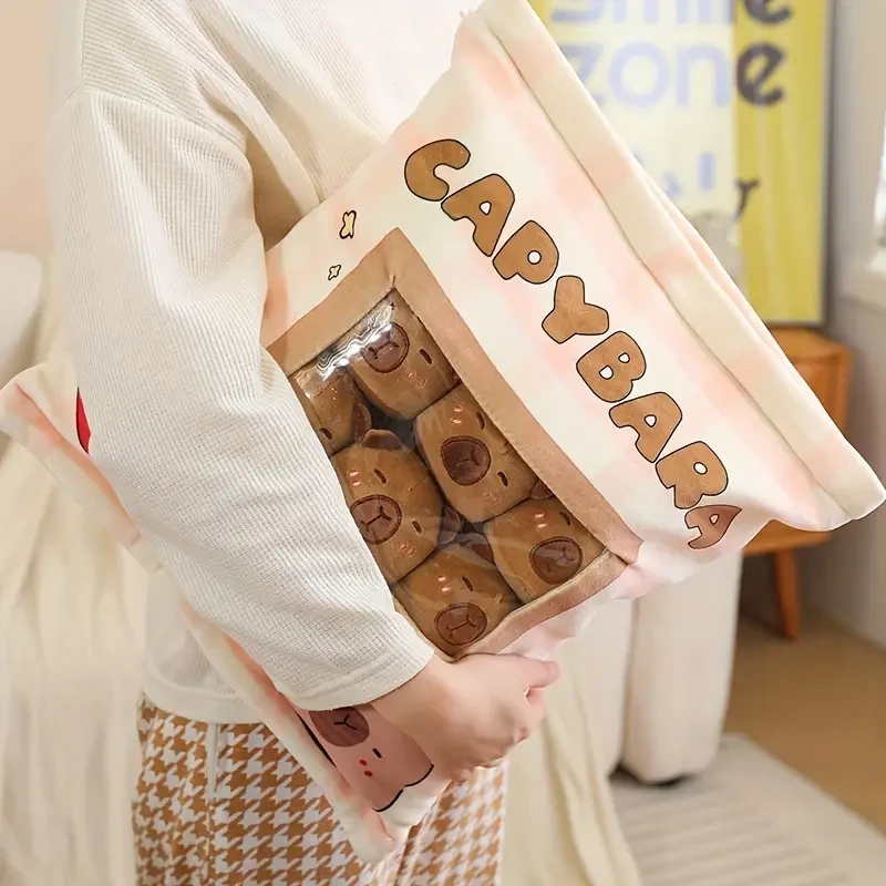 Capybara Pillow: 45cm/17.71in Cuddly A Bag of Capybara Pillow