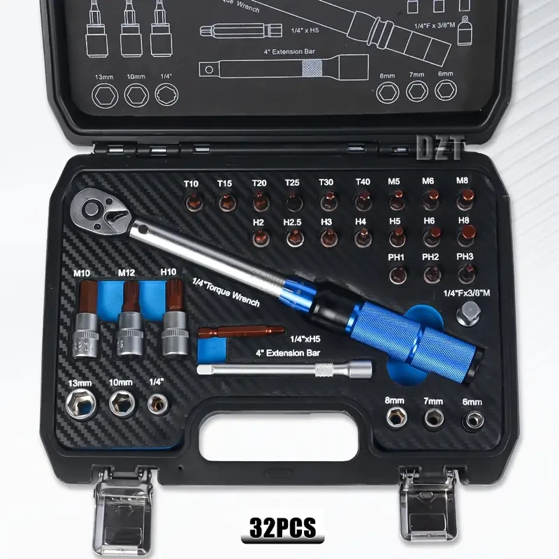 32pcs 1/4 Torque Wrench Set