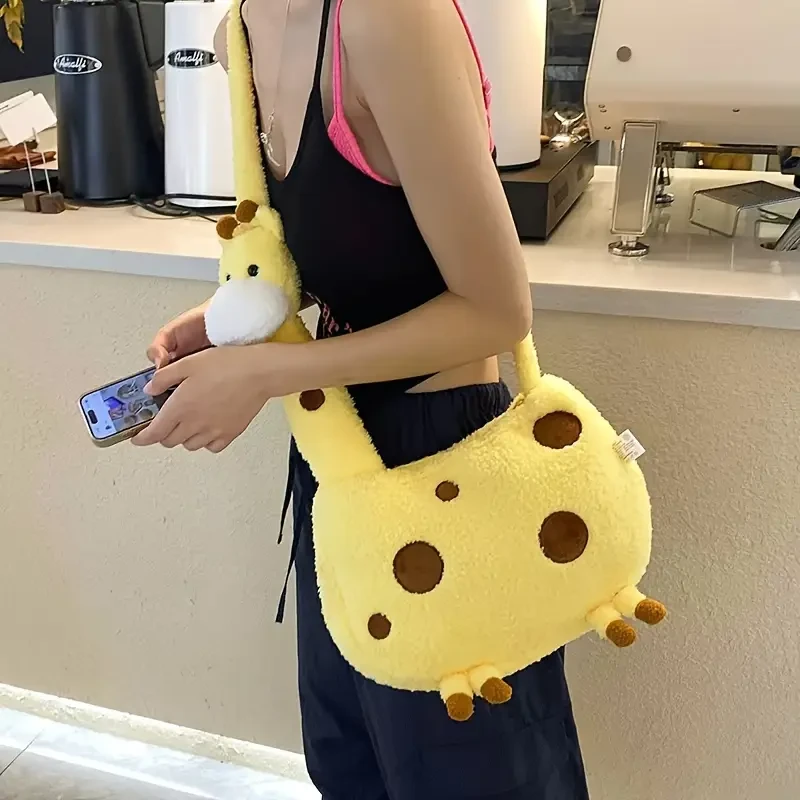 Adorable Yellow Plush Giraffe Backpack