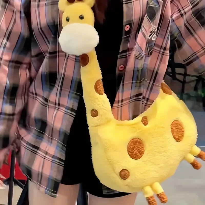 Adorable Yellow Plush Giraffe Backpack