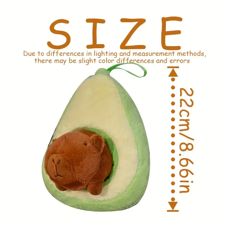 Adorable Avocado Capybara Plush Toy