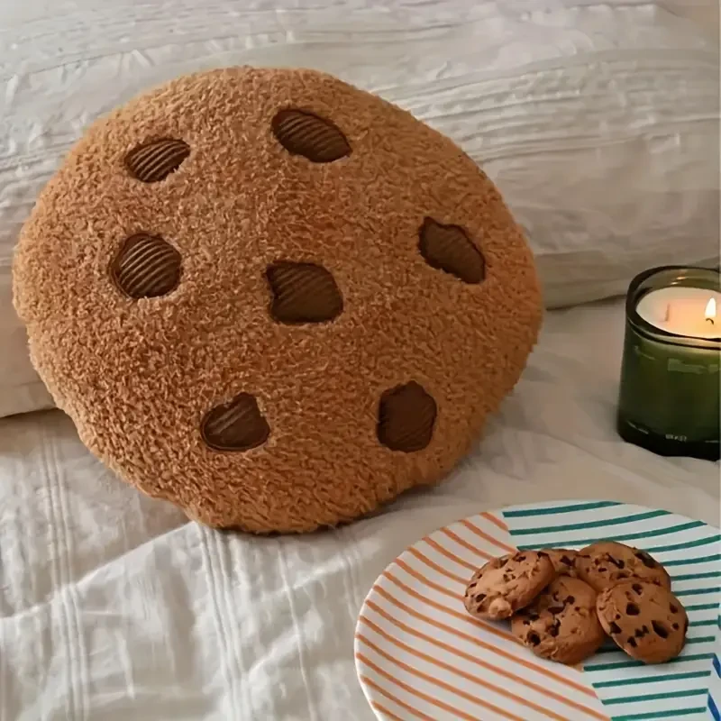 Chocolate Chip Cookie Plush Pillow 15.7"