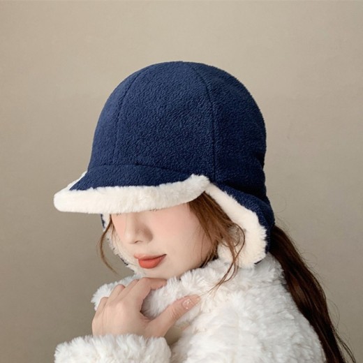 Women's Men's Thick Velvet Outdoor Double-sided Lei Feng Hat