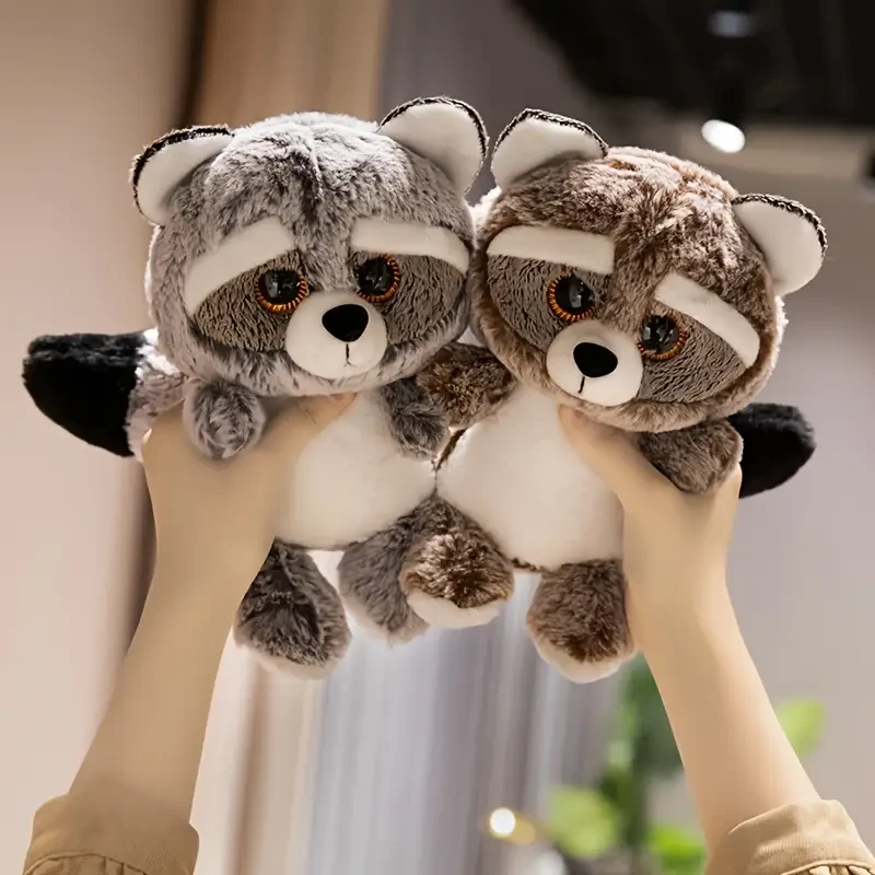 20cm/7.87in Large-eyed Raccoon Plush Toy