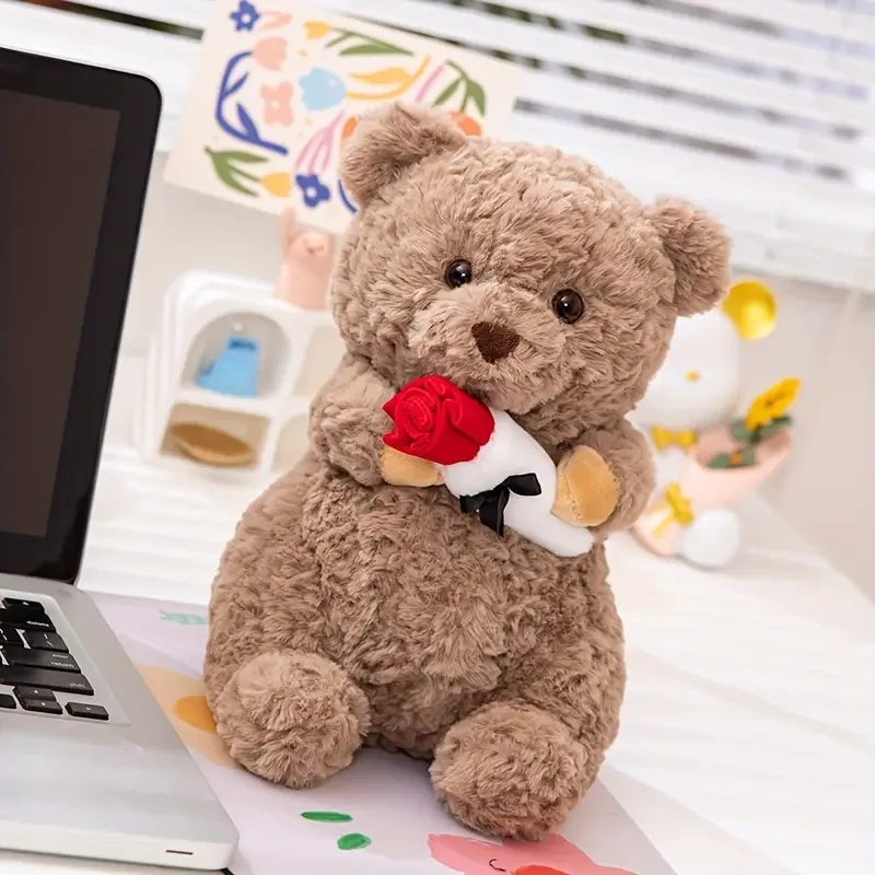 Cute Simulate Rose Teddy Bear
