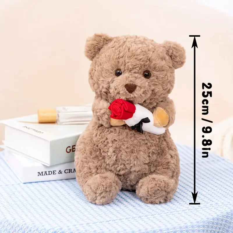 Cute Simulate Rose Teddy Bear