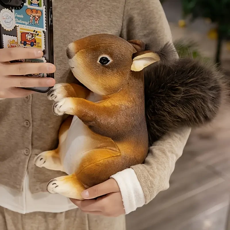 TINATOY Lifelike Squirrel Plush Toy