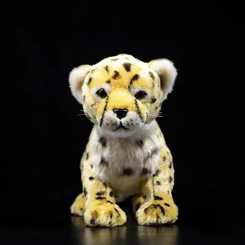 Simulation Standing Cheetah Plush Toy