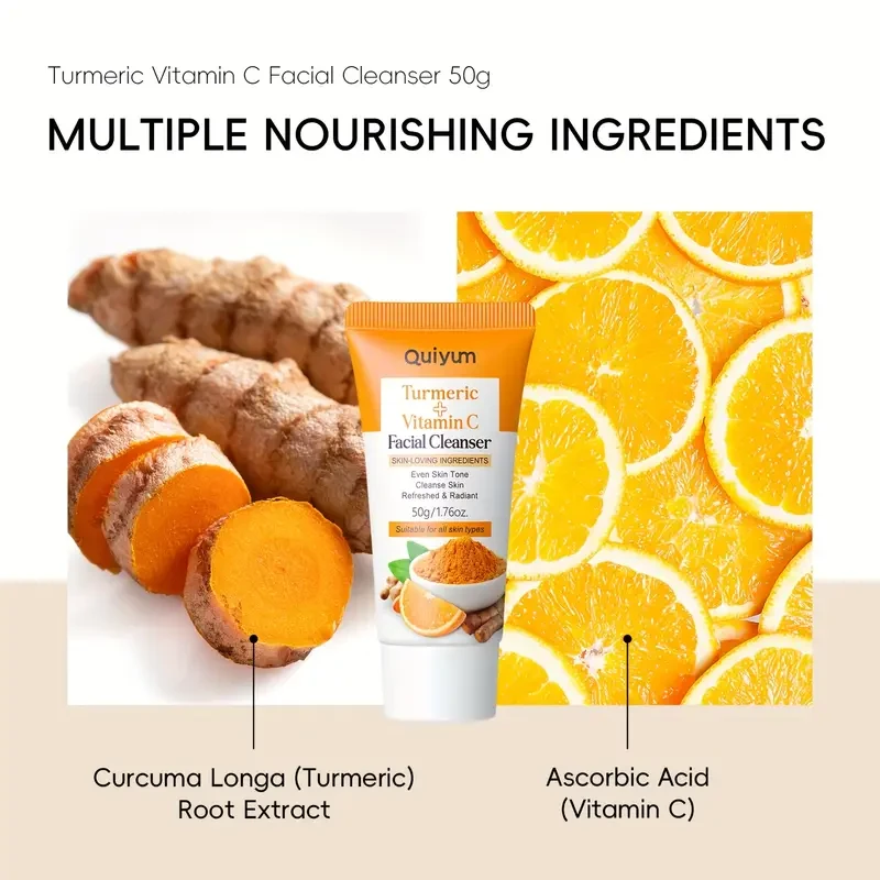 Quiyum Turmeric Vitamin C Facial Cleanser 1.76oz