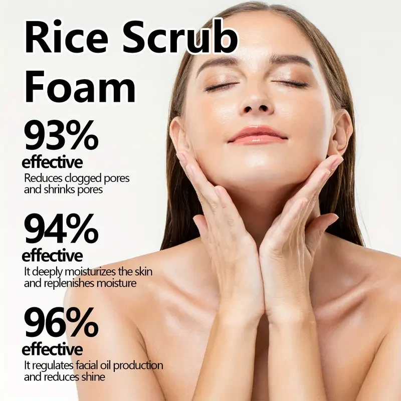 FUSHITING Rice Scrub Foam Cleansing Gel