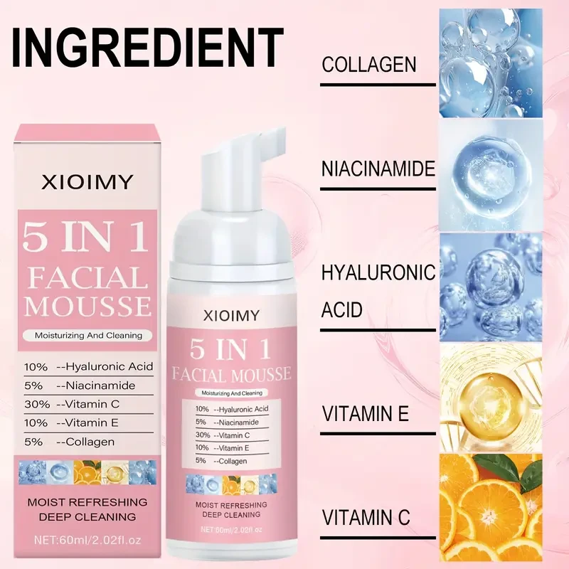 XIOIMY Face Wash - 60ml 5-in-1 Facial Cleanser