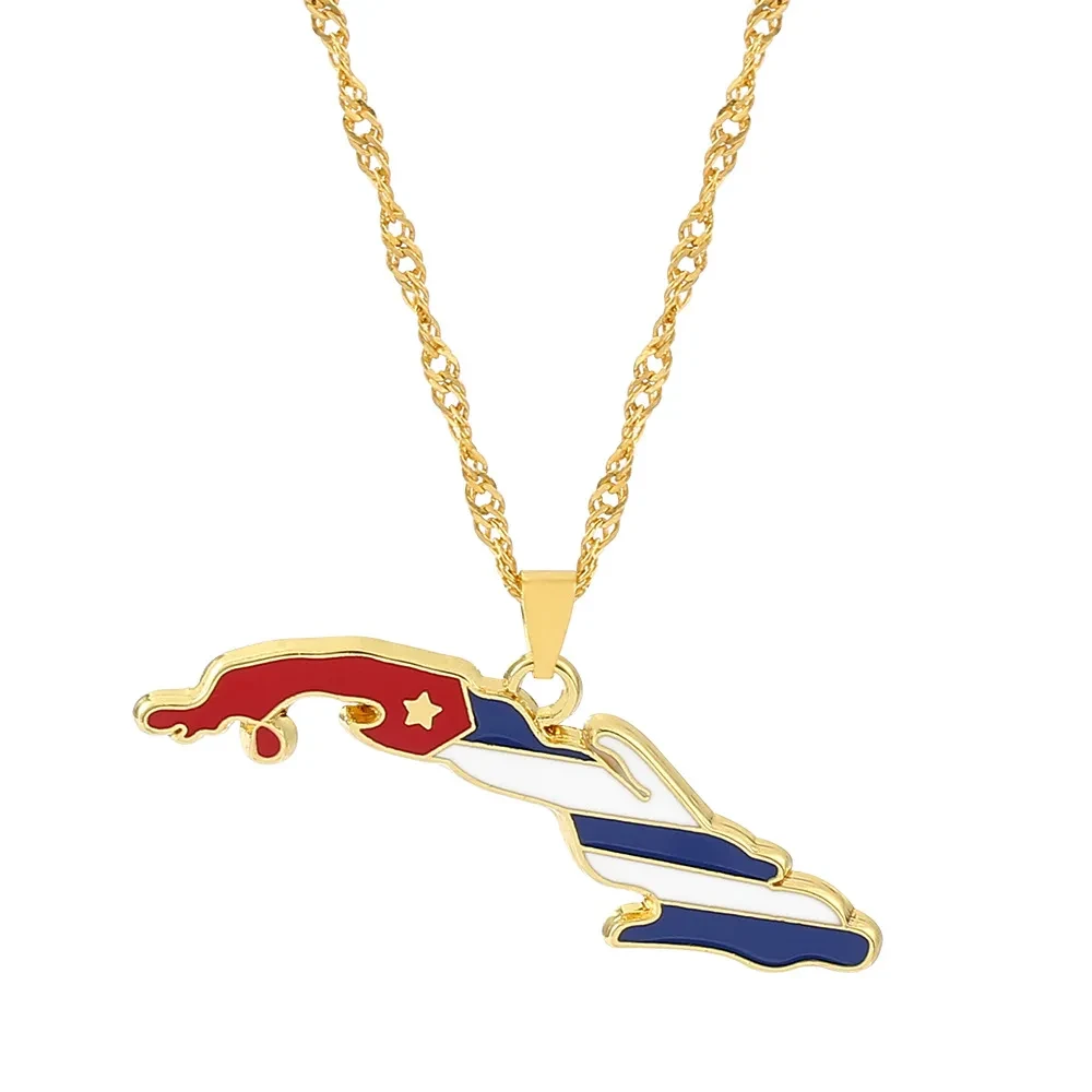 Creative Map Stainless Steel Necklace Pendant