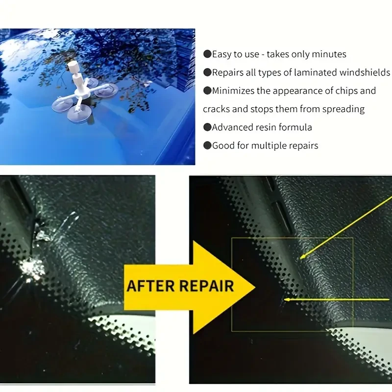 Windshield Windscreen Repair Tool Set DIY Car Wind Screen Glass Chip Crack Kit
