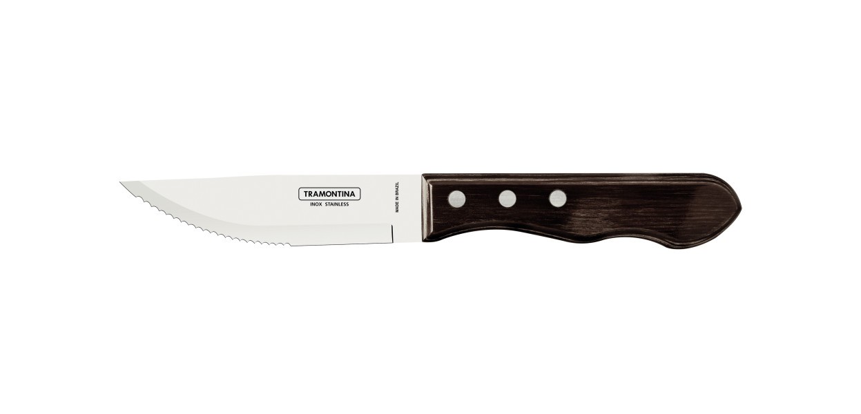 Jumbo Steak Knife with Polywood Handle 5", 12cm - Brown (CDU 48pcs) - Tramontina