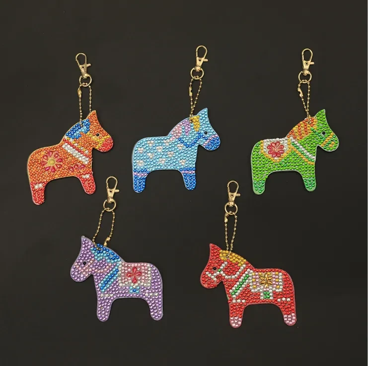Gift Creative Cartoon Horse Decoration Special-shaped Diamond Painting Pendant