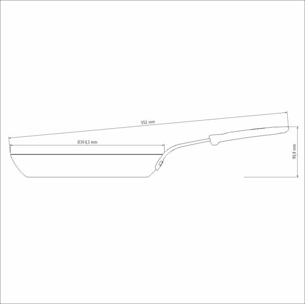 Professional Induction Iron Skillet Frying Pan 30cm - Tramontina