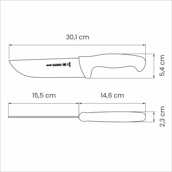 Professional Master Black Butcher Knife 6", 16cm -  Tramontina