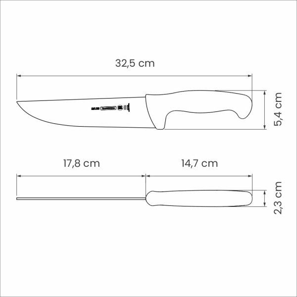 Professional Master Black Meat Knife 7", 18cm - Tramontina