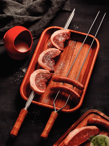 Heavy Duty Stainless Steel Skewer Wood Handle 75cm - Tramontina