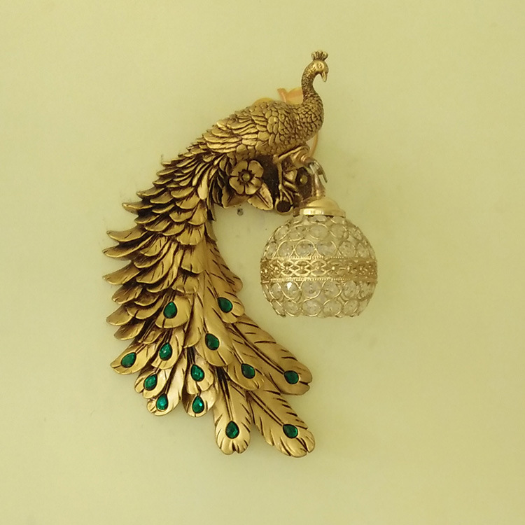 Retro Corridor Aisle Living Room Bedroom Hotel Decoration Project LED Peacock Wall Lamp